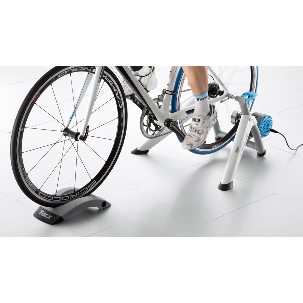 Garmin Tacx Flow Smart T2240 Wheel On Cycletrainer white