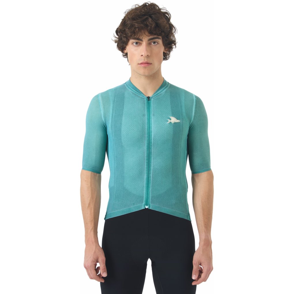 Café du Cycliste Maillot Manches Courtes Homme - Angeline - cold dye/dark sea