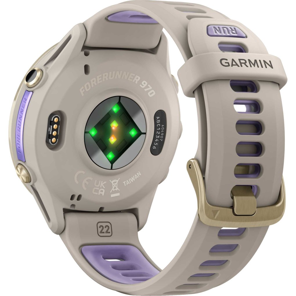 Garmin Forerunner 970 GPS Smartwatch French Grey/Softgold