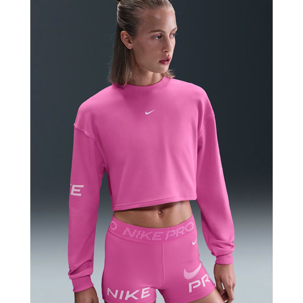 Nike Sudadera Mujer Pro Dri-FIT French-Terry playful pink/pink