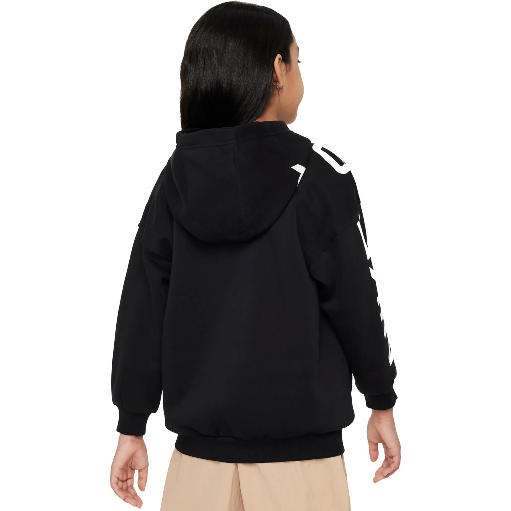 nike air oversized fleece hoodie in black