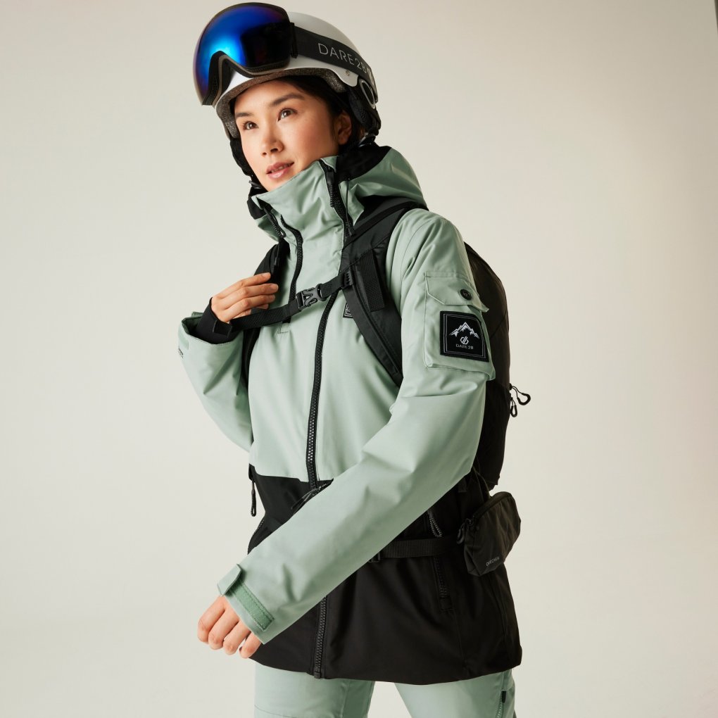 Giacca Da Sci Donna Dare2b Glacier | Impermeabile E Traspirante Ared 15/15 | Calda, Con Cristalli Swarovski E Tasche Smart