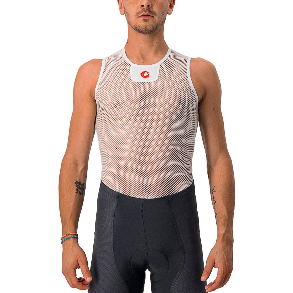 Couche de base sans manches Castelli Pro Issue Blanc Couche de base sans manches Castelli Pro Issue Blanc