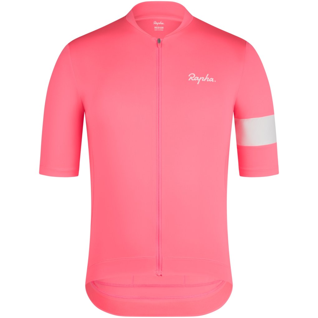Rapha Maillot de Manga Corta Hombre Core high-vis pink/white