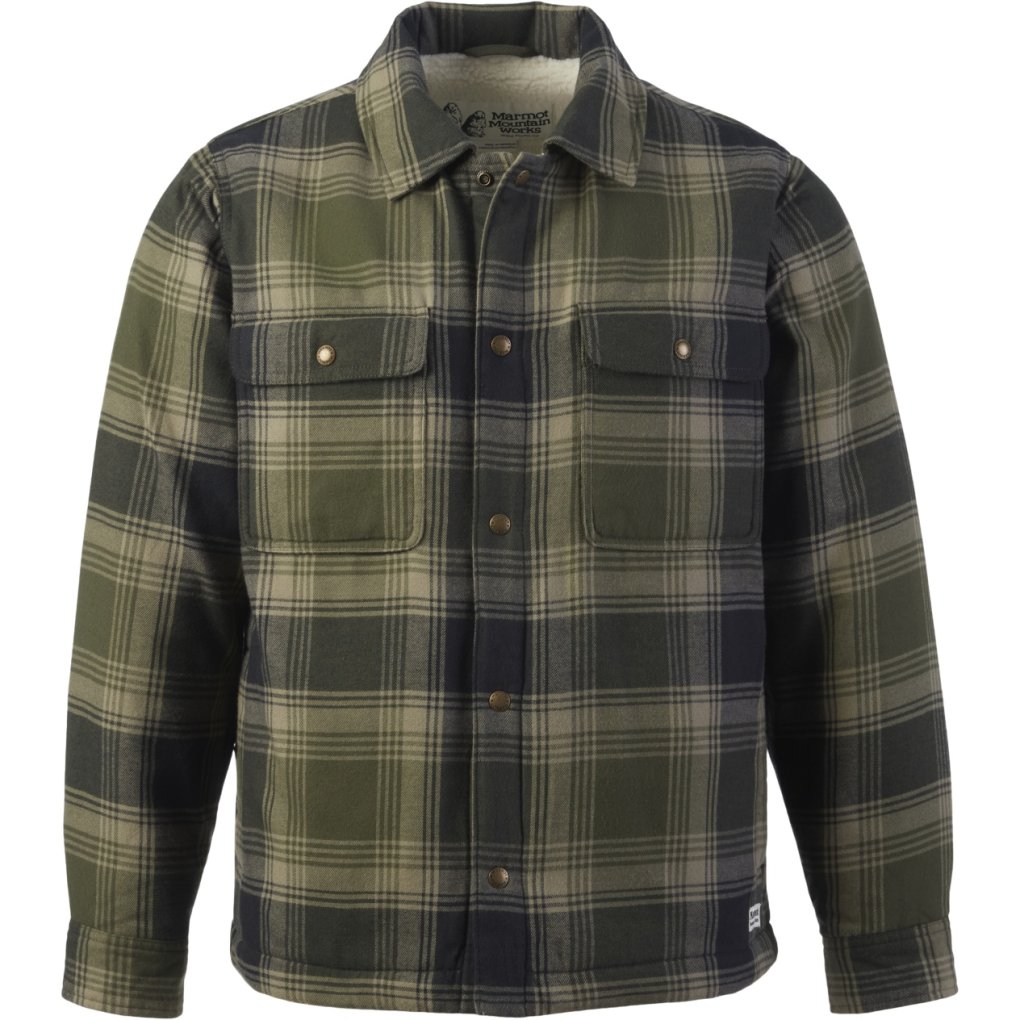 Marmot Ridgefield Sherpa Flannel Shirt Jacket Men - nori | BIKE24