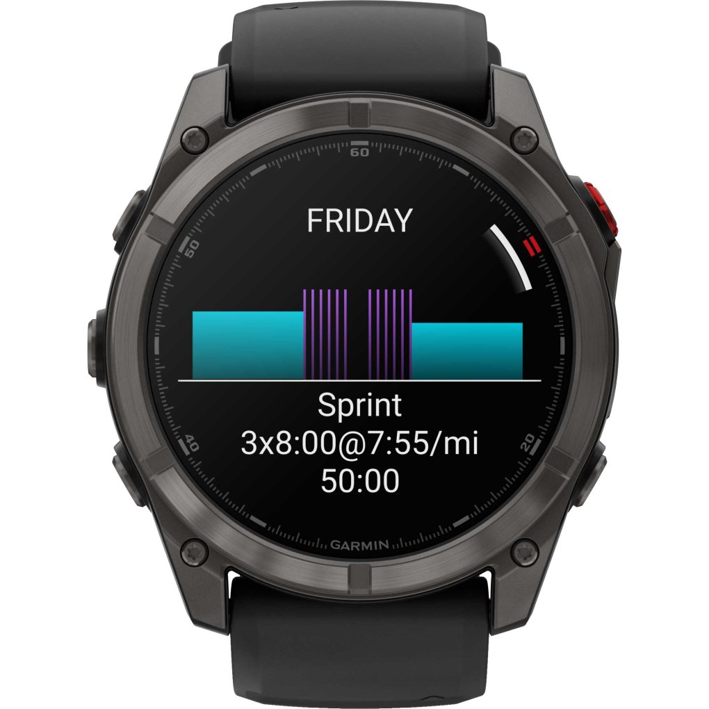 Garmin fenix Pro AMOLED Sapphire GPS Smartwatch 51mm Black/Carbon  Grey DLC Titanium