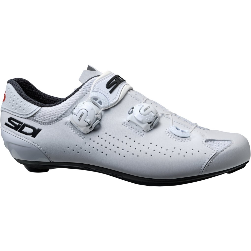 Chaussures De Cyclisme Bucklos Pour Homme – Blanc/Noir/Rouge, Taille US 10.5 – Fermeture à Boucle Réglable, Idéales Pour La Route