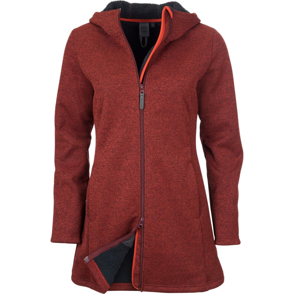 Elkline MORNING DEW Windproof Fleece Coat Women burnt red