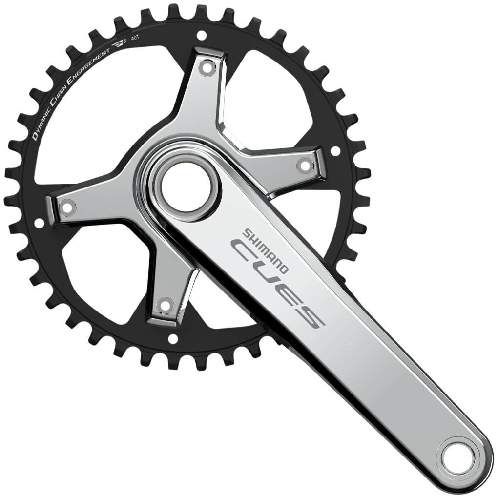 Shimano CUES FC-U6030-1 Crankset - 9/10/11-speed | Polished Silver