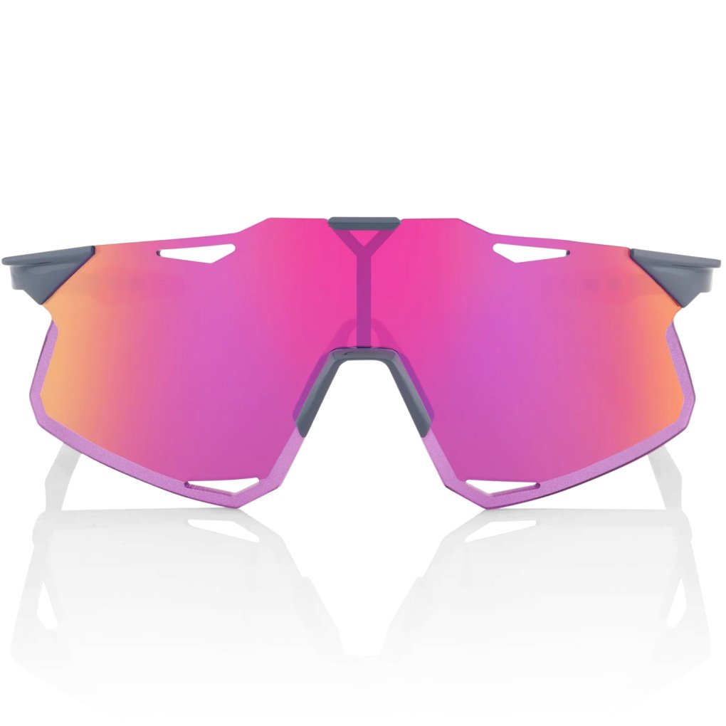 100% Hypercraft Glasses - Gloss Black - HiPER Silver Mirror