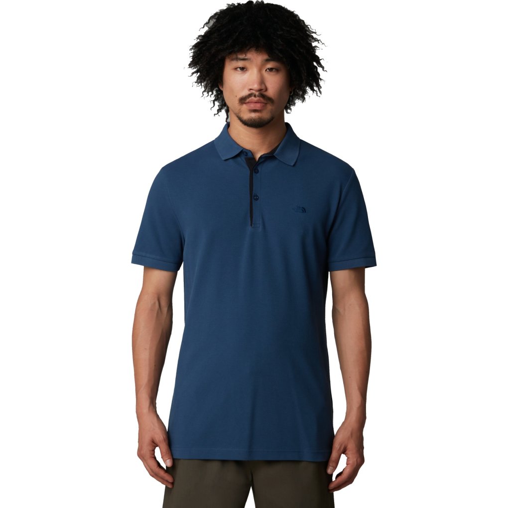 The North Face Premium Slim Polo Shirt Men Shady Blue BIKE24