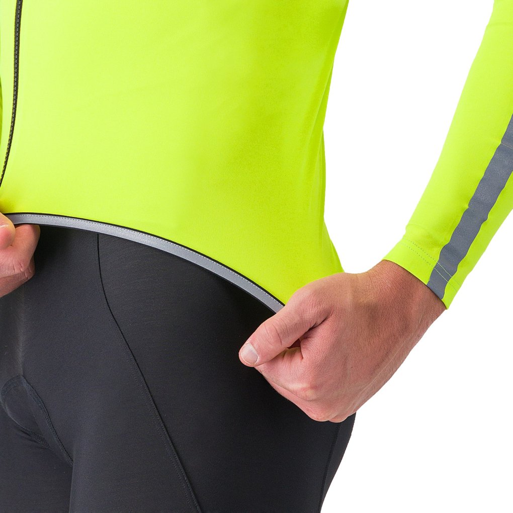 Castelli Ultra Rain Cape Men - electric lime/silver reflex 383