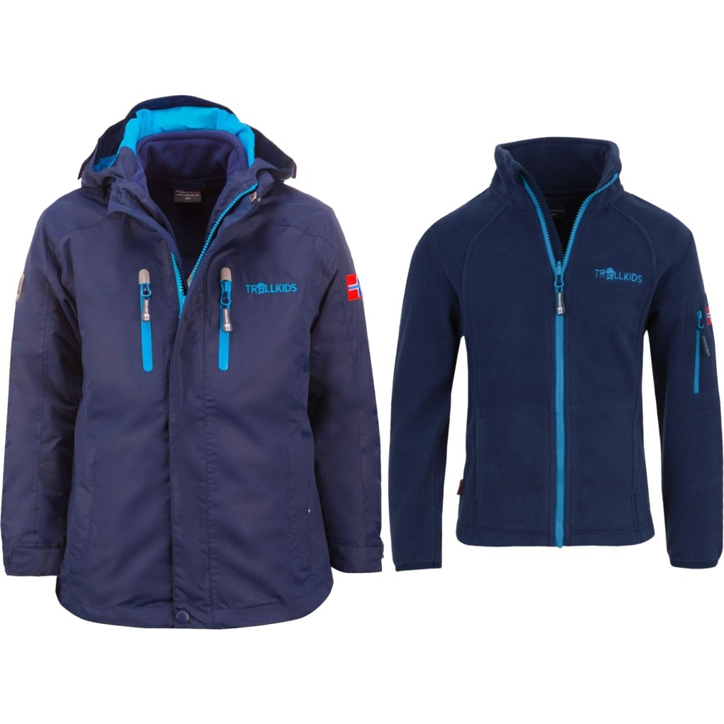 Trollkids Myrdal PRO 3in1 Jacket Kids Navy/Light Blue BIKE24