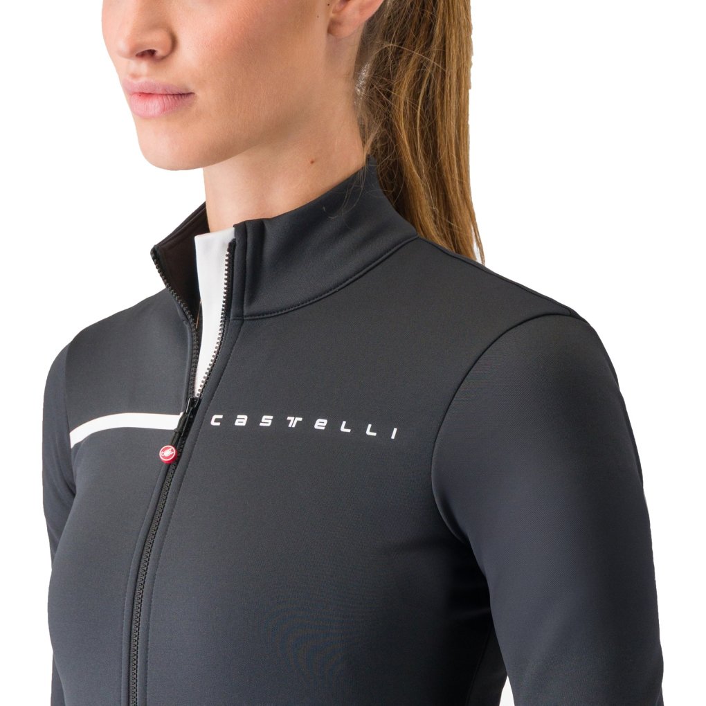Castelli Sinergia 2 Jersey Full Zip Women - light black/white | BIKE24