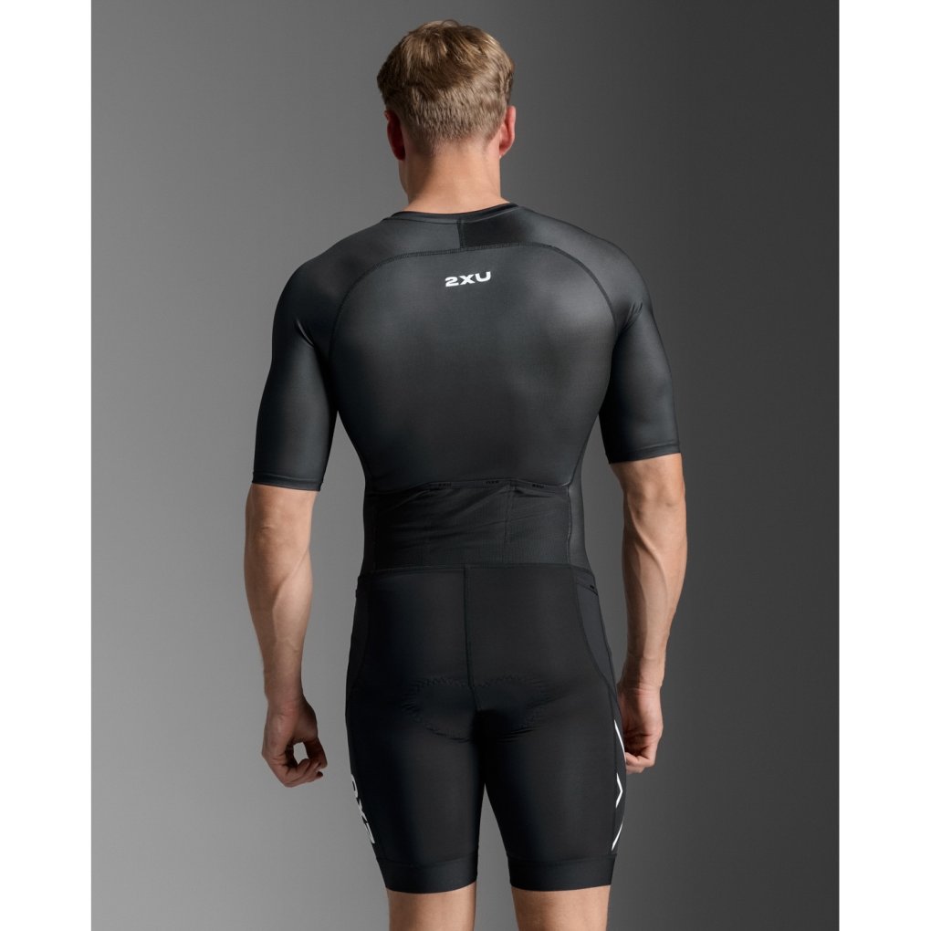 2XU AERO SLEEVED TRISUIT ブラック/ホワイト M 2xu-aero-hex-sleeved-trisuit-