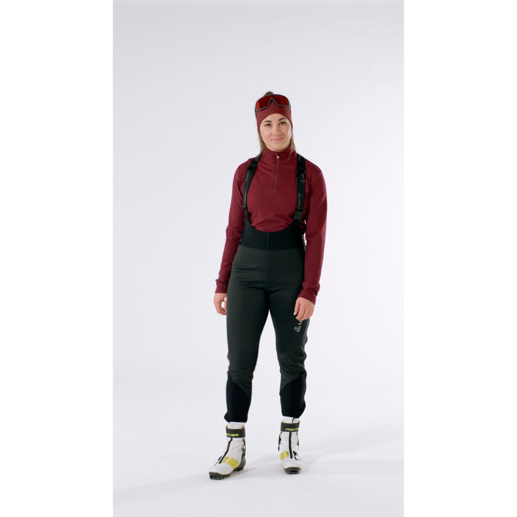 Löffler Warm-Up Windstopper® Warm Trägerhose Damen schwarz