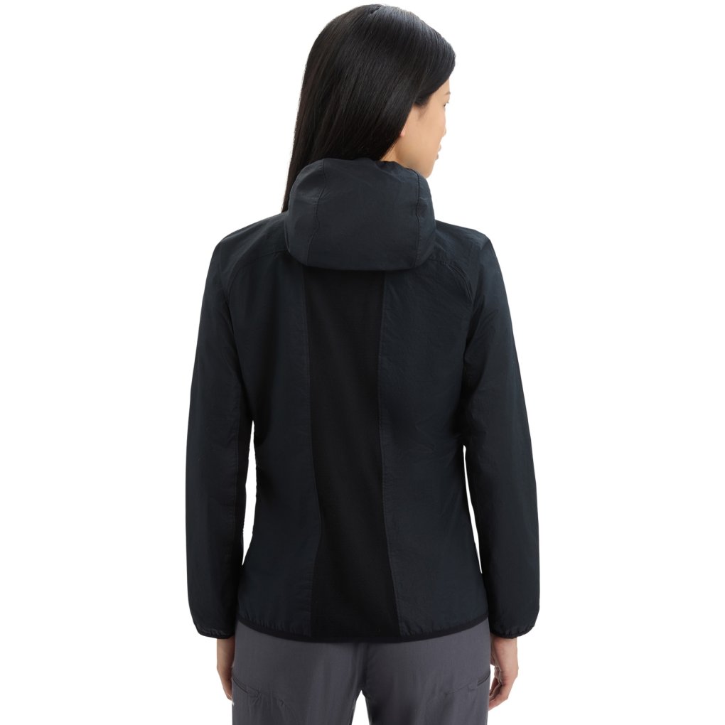 Icebreaker Shell+™ Merino Cotton Windbreaker Women Black BIKE24
