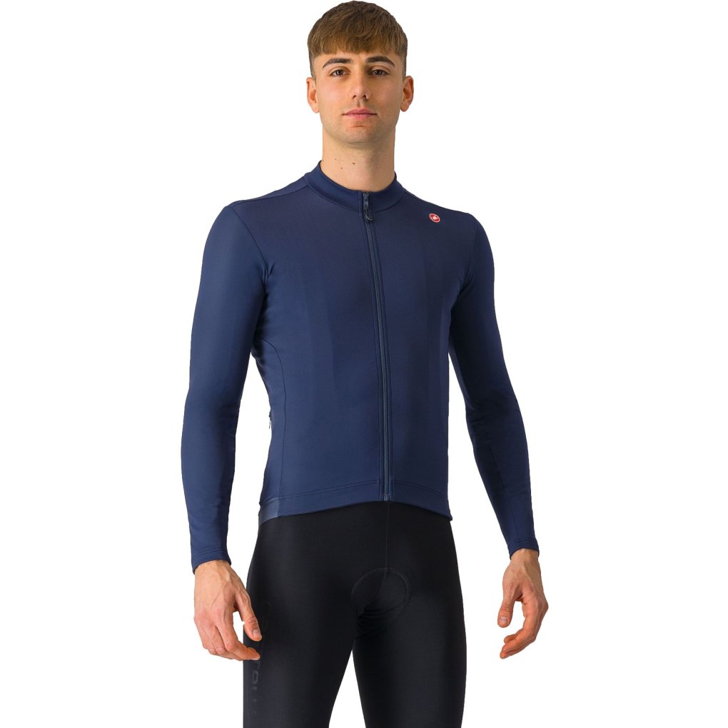 Castelli Espresso Thermal Jersey Men - belgian blue 424 | BIKE24