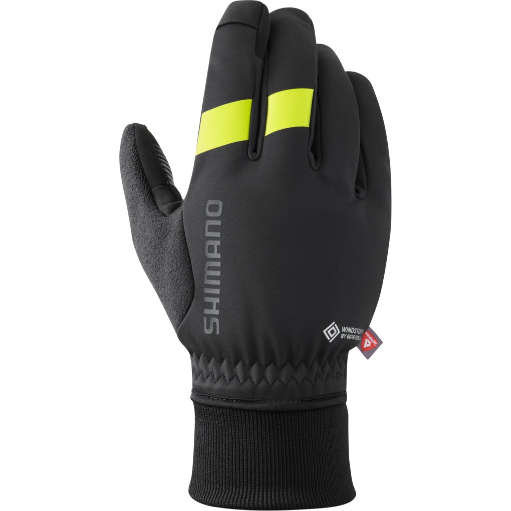 Shimano Windstopper Primaloft Gloves Men - black/yellow | BIKE24