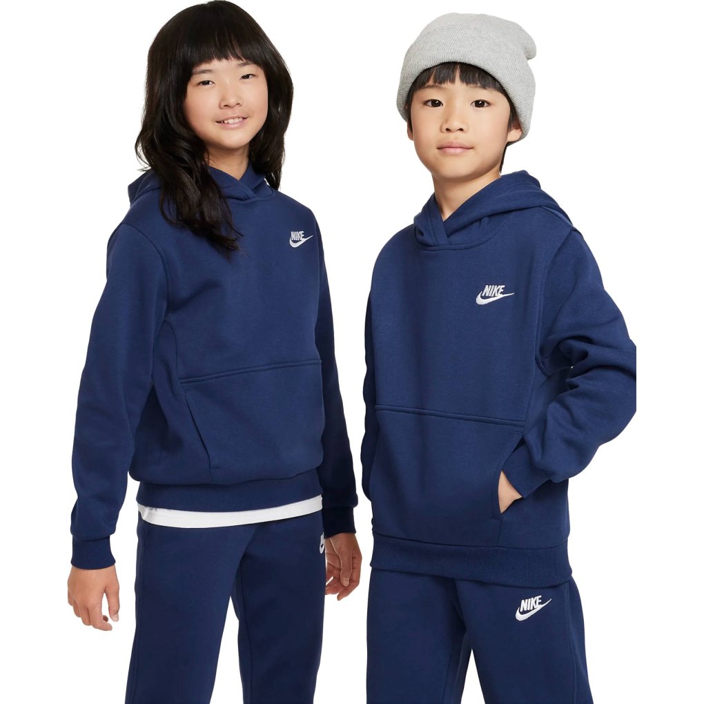 Nike Sportswear Club Fleece Hoodie Kinder navy/weiß FD3000-410
