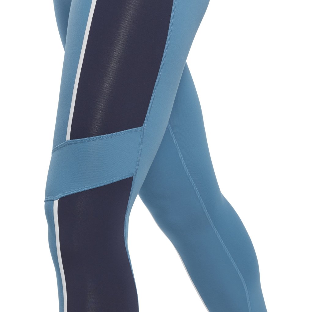 Reebok Lux High Rise Colorblock Tights Women steely blue