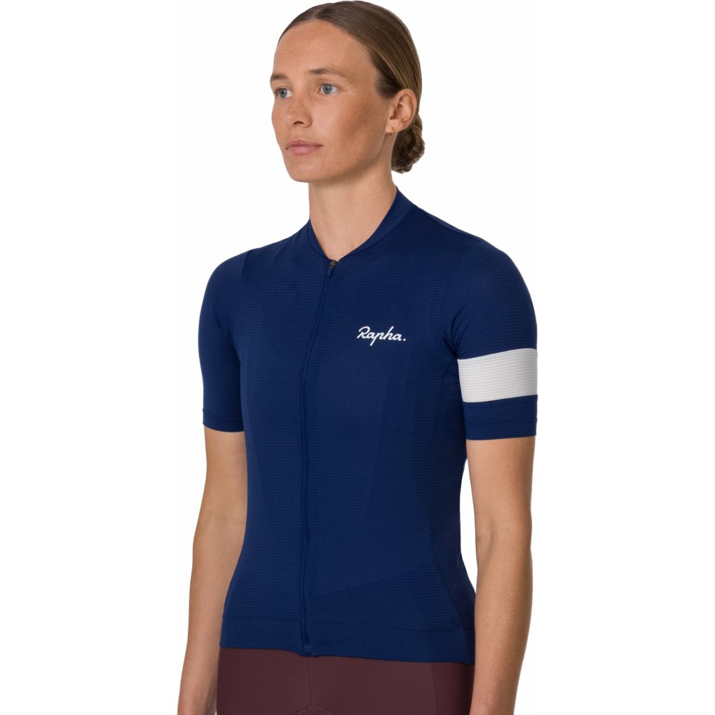 Rapha Core Lightweight Short Sleeve Jersey Women - navy/white | BIKE24