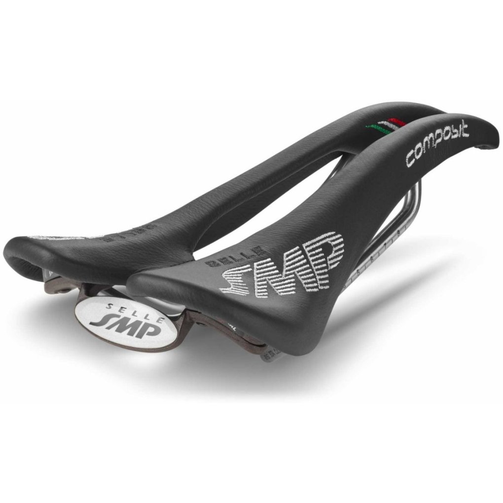 パーツ Selle SMP Composit Limited Edition Selle SMP Composit Saddle (Black) (AISI 304 Rails) (129mm