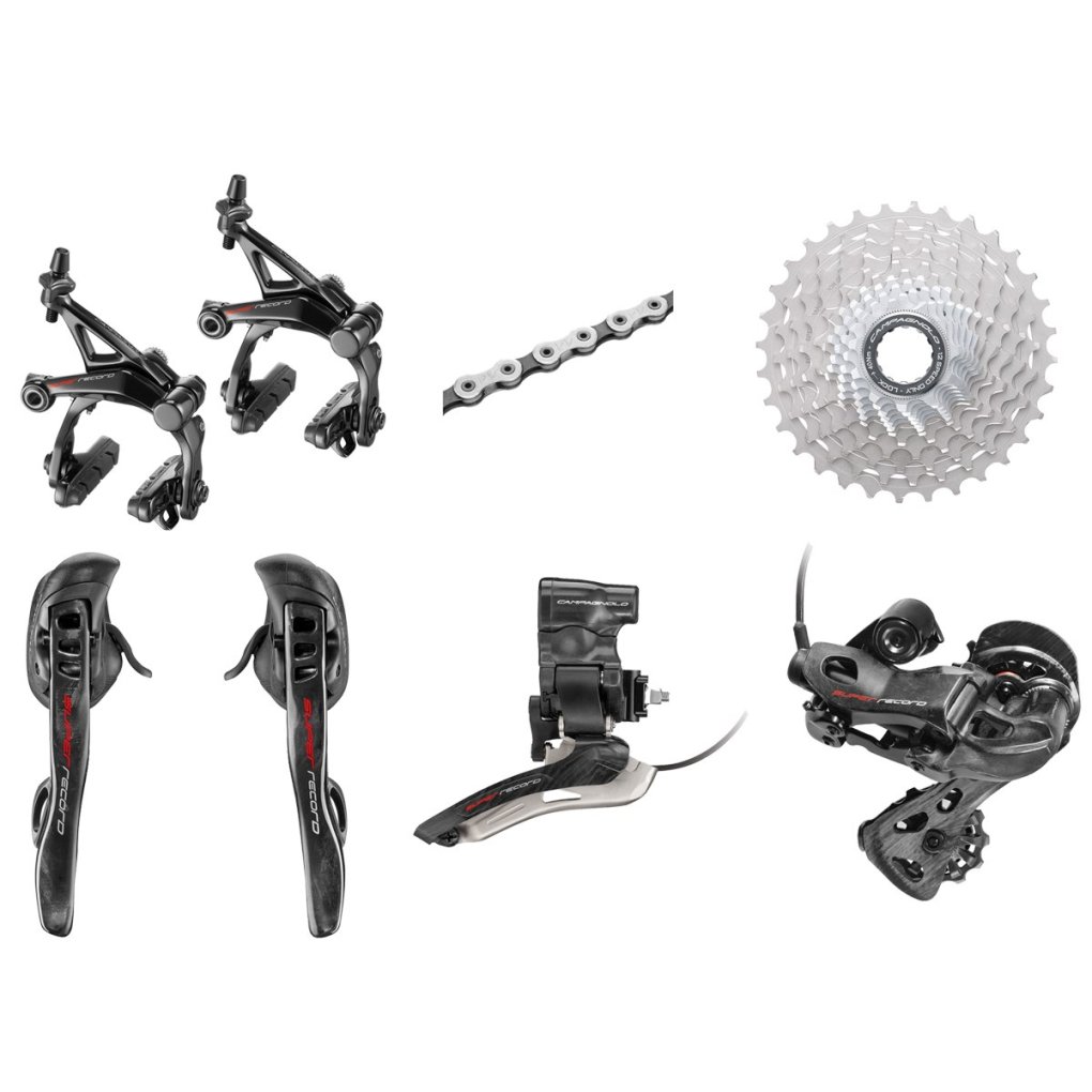 Jeu De Vitesses Campagnolo Super Record EPS 2x11 Vitesses - NEUF Sous Blister !