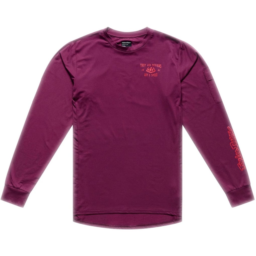 Troy Lee Designs Ruckus Ride Long Sleeve Tee Men - Burn Out Carbon
