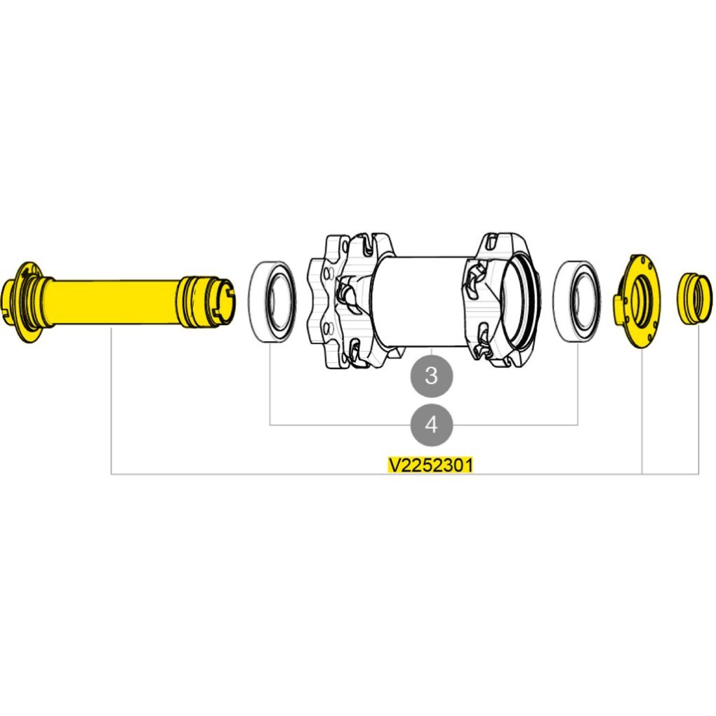 Mavic Front Wheel Axle Road Disc INT 9mm QR/12/15x100mm Thru Axle