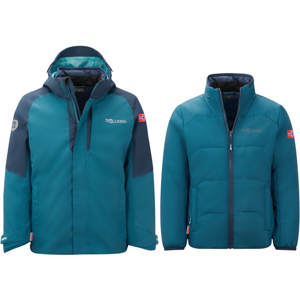 Trollkids Skanden Waterproof 3in1 Jacket Kids Dark Marine/Mystic