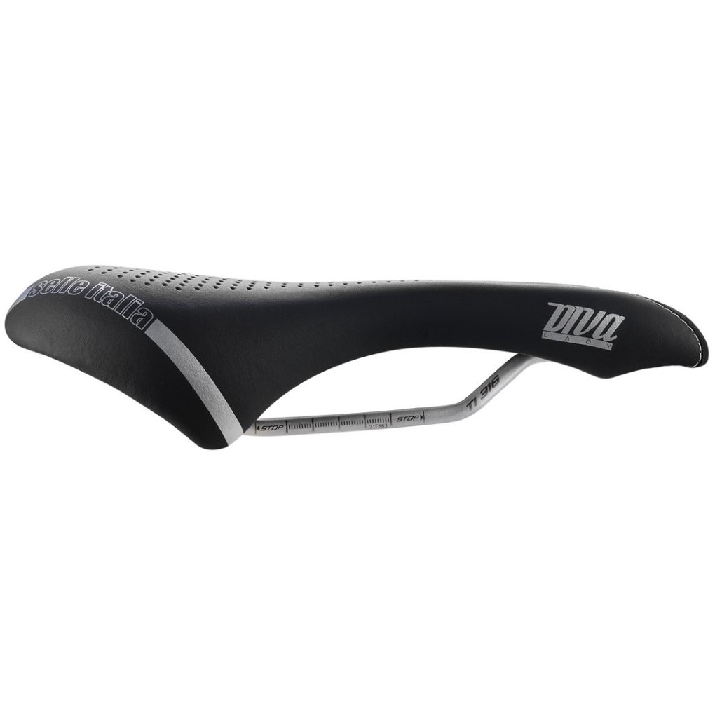 Selle Italia Diva Gel Saddle - Superflow | TI 316 - L3 | black