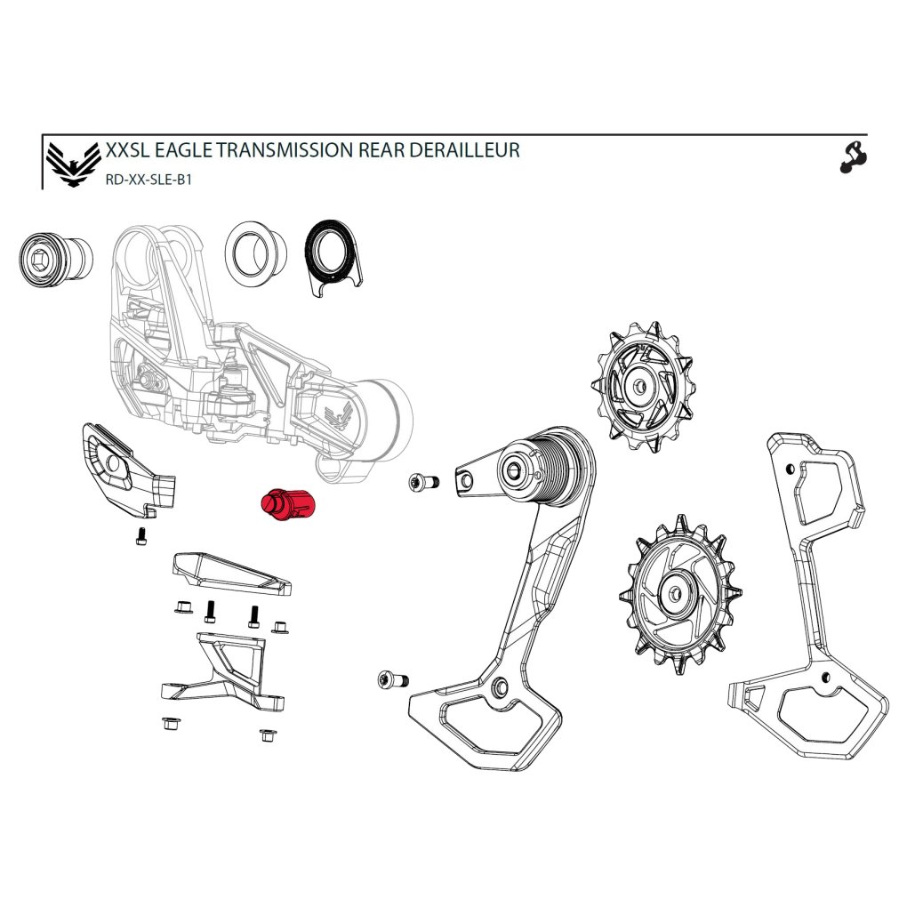 SRAM Setup Key / Cage Lock Assembly Kit for XX / XX SL Eagle Rear