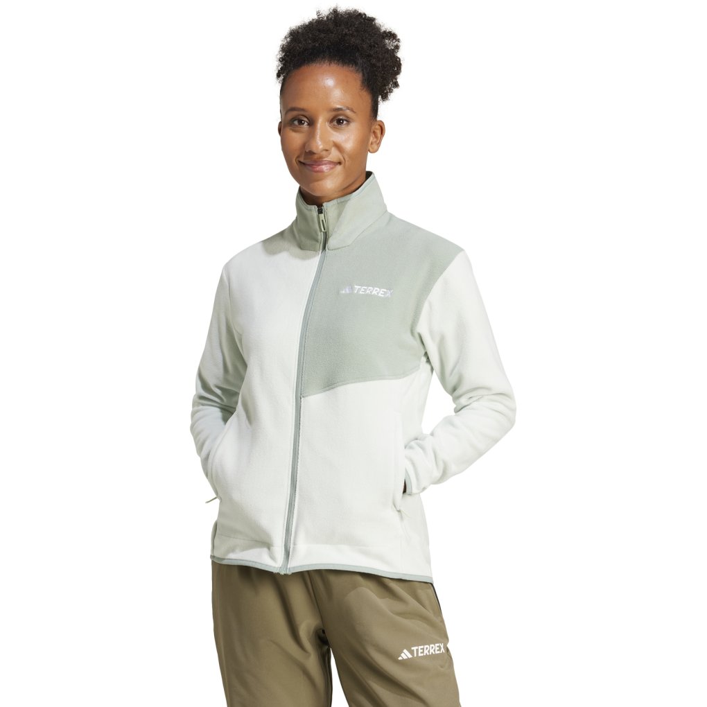 adidas TERREX Multi Fleece Full-Zip Jacket Women - linen green