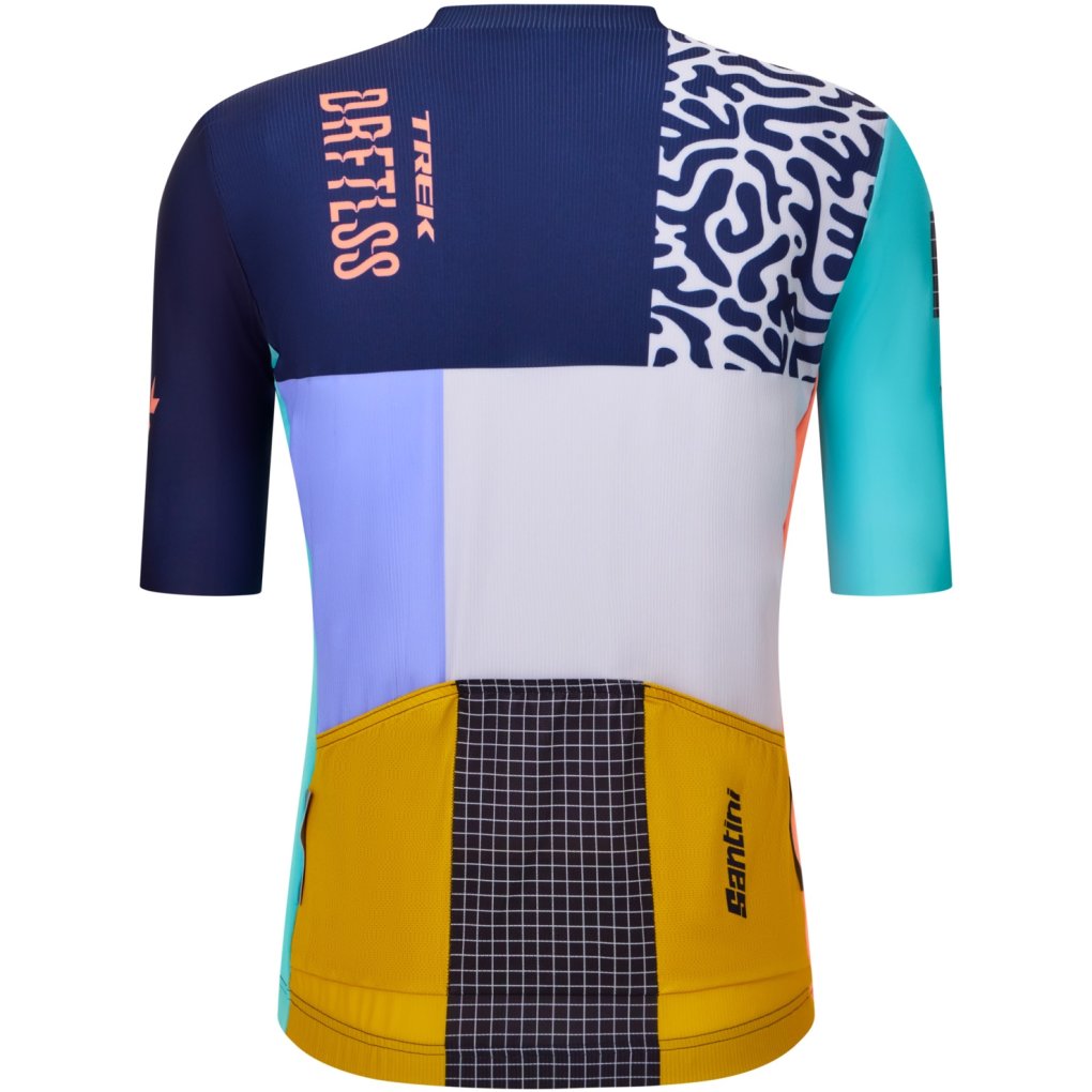 T-shirt Santini Cycliste Vintage 90s – XXL, Multicolore, Fabriqué En Italie