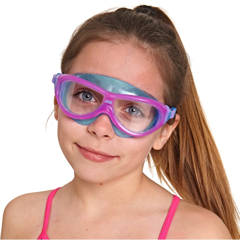 Zoggs Phantom Junior Mask Purple/Light Blue/Clear