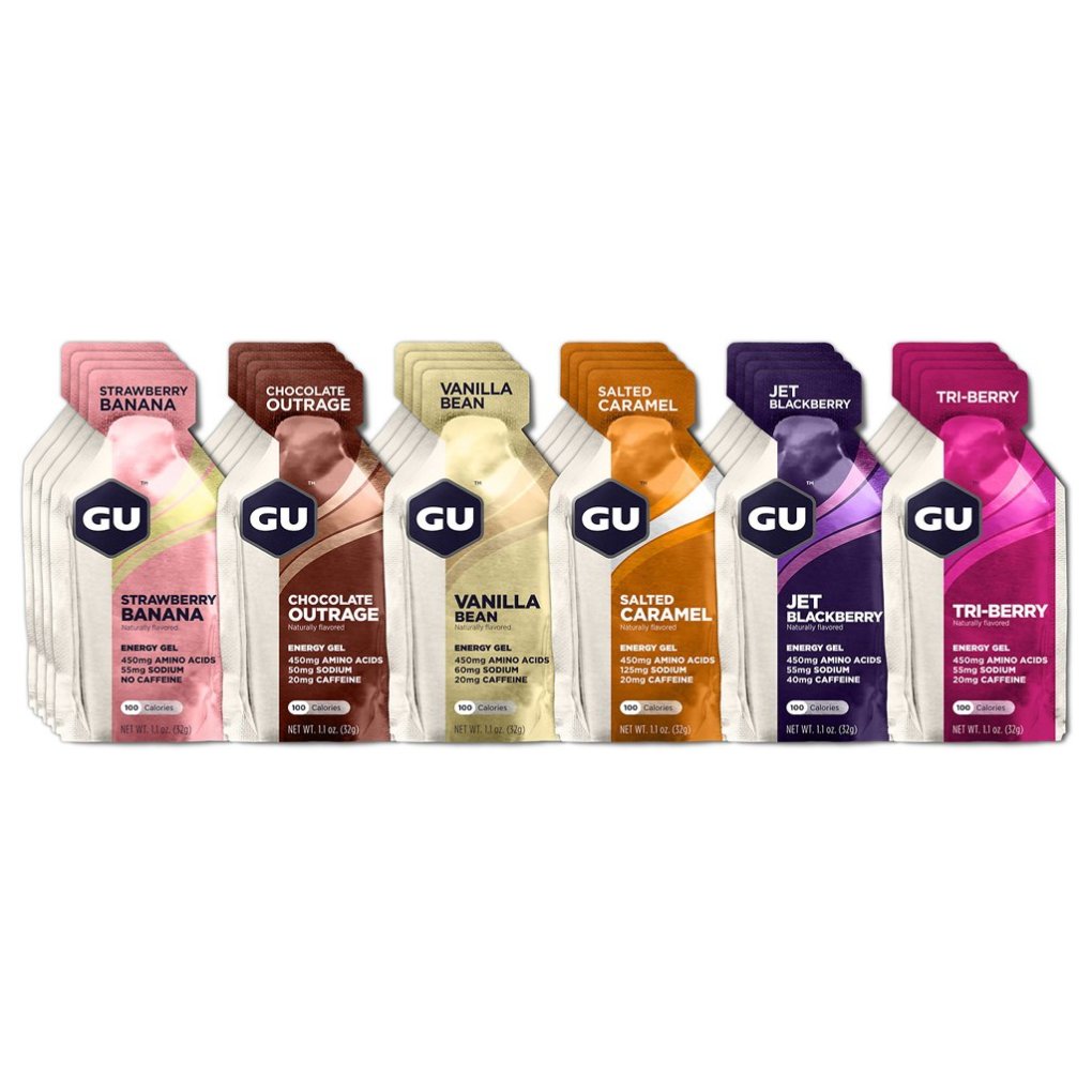 thumbnail image 2 of GU Energy Gels, Mixed 24 Pack - 100 Calorie Gel With Carbs, Caffeine, BCAAs & Electrolytes For Running & Cycling 2 of 4