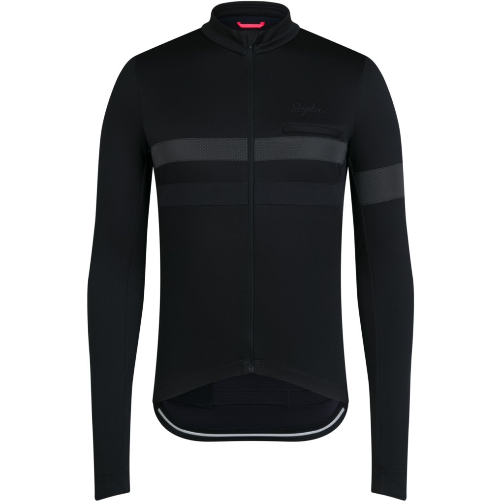 Rapha Brevet Long Sleeve Jersey Men - black/black | BIKE24
