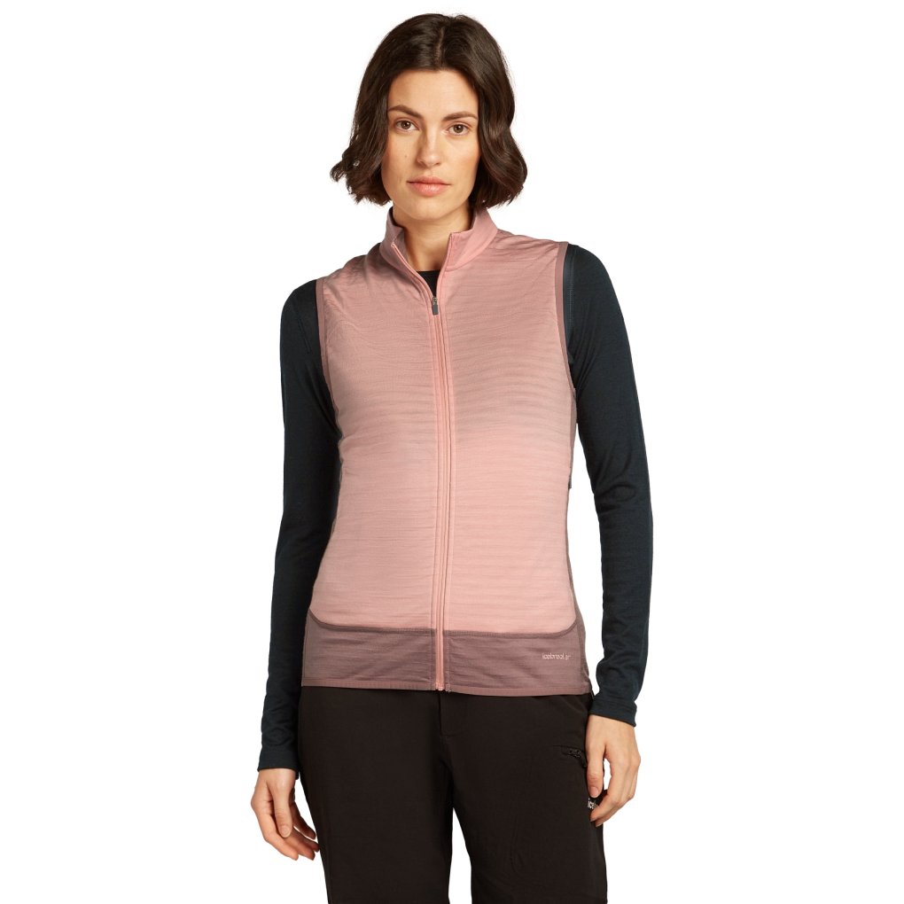 Icebreaker Merino 300 RealFleece™ Descender Vest Women Summit/Blush - Main Image