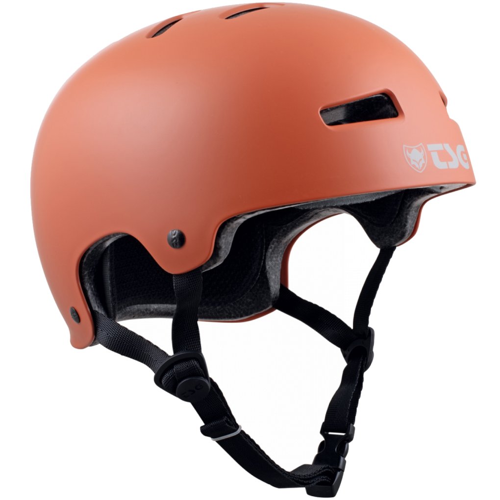 Casque TSG Evolution Solid Color – Coque ABS Ergonomique, 14 Aérations, Protection Skate/Roller/BMX
