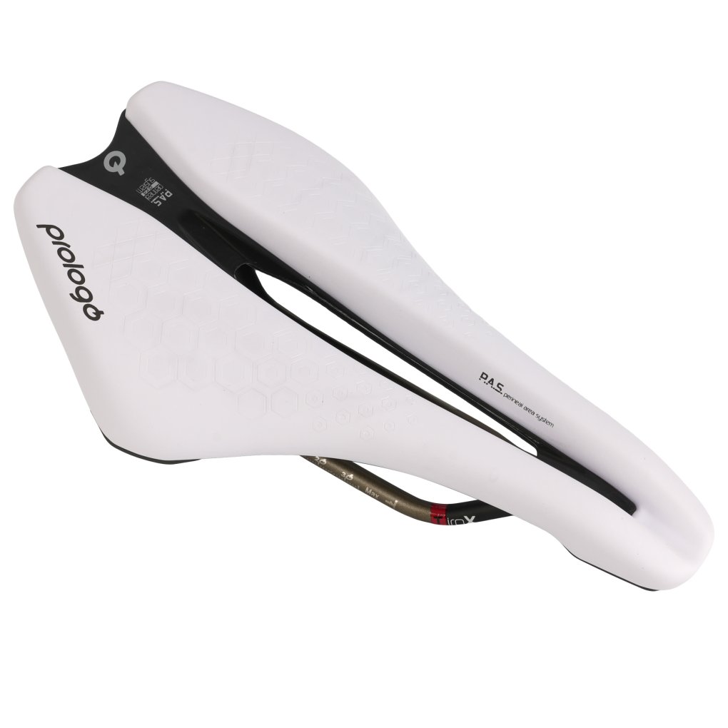 Prologo Selle Dimension Space T4.0 - 153mm Large, Rails 7mm, Confort Extra Pour Routes Longues & Triathlon Unisexe Blanc