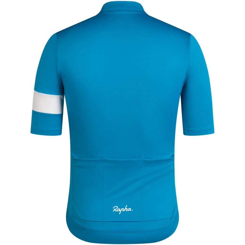 Rapha Core Short Sleeve Jersey Men - teal blue/white | BIKE24
