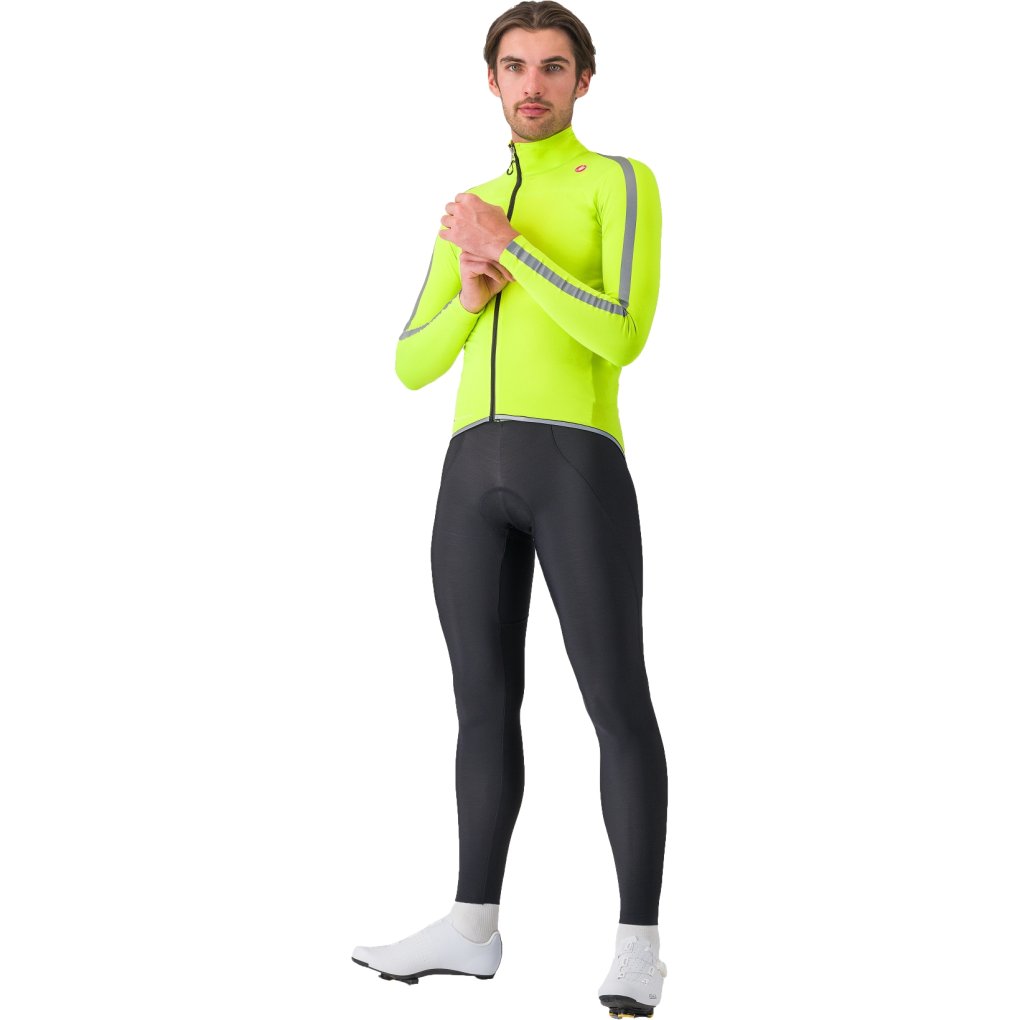 Castelli Ultra Rain Cape Men - electric lime/silver reflex 383