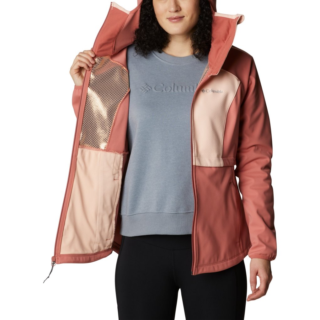 Columbia Canyon Meadows Softshell Jacket Women Dark Coral