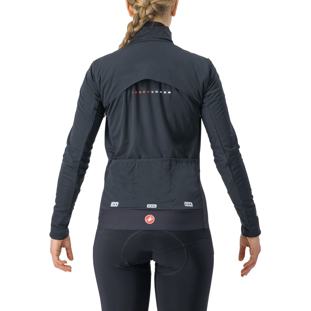 Castelli Alpha Doppio RoS Jacket Women light black/silver reflex