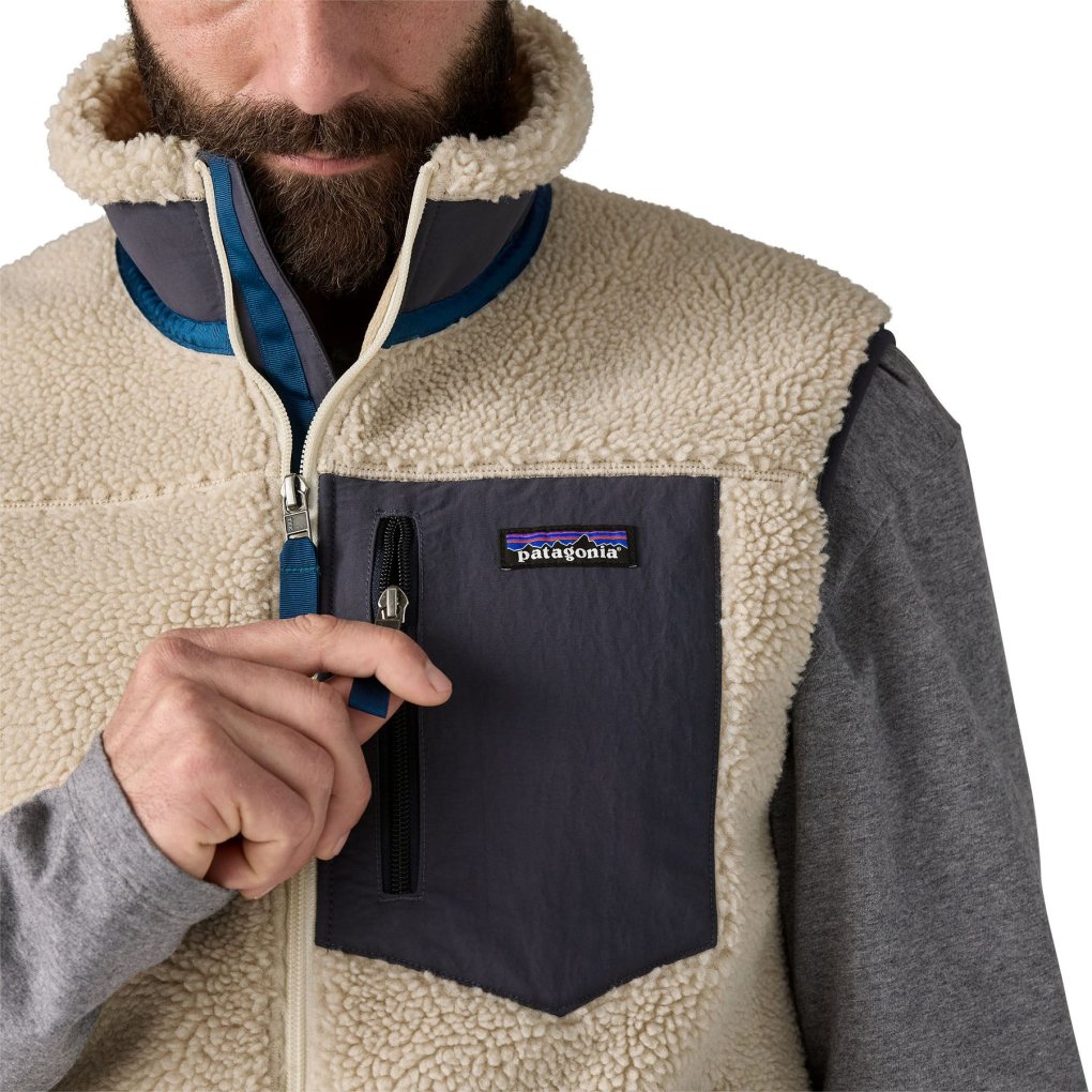 Patagonia Classic Retro X Vest Men - Natural w/Smolder Blue | BIKE24