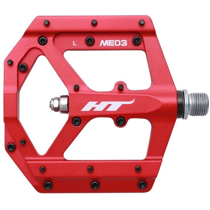 ノ*助様 破格 HT ME03T 試乗のみ 超軽量MTBフラットペダル HT ME03 EVO+ Flat Pedal Magnesium - matte red | BIKE24