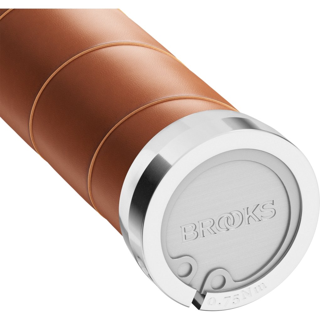 Brooks Slender Leather Grips for Twist Shifter - 100/100mm - dark