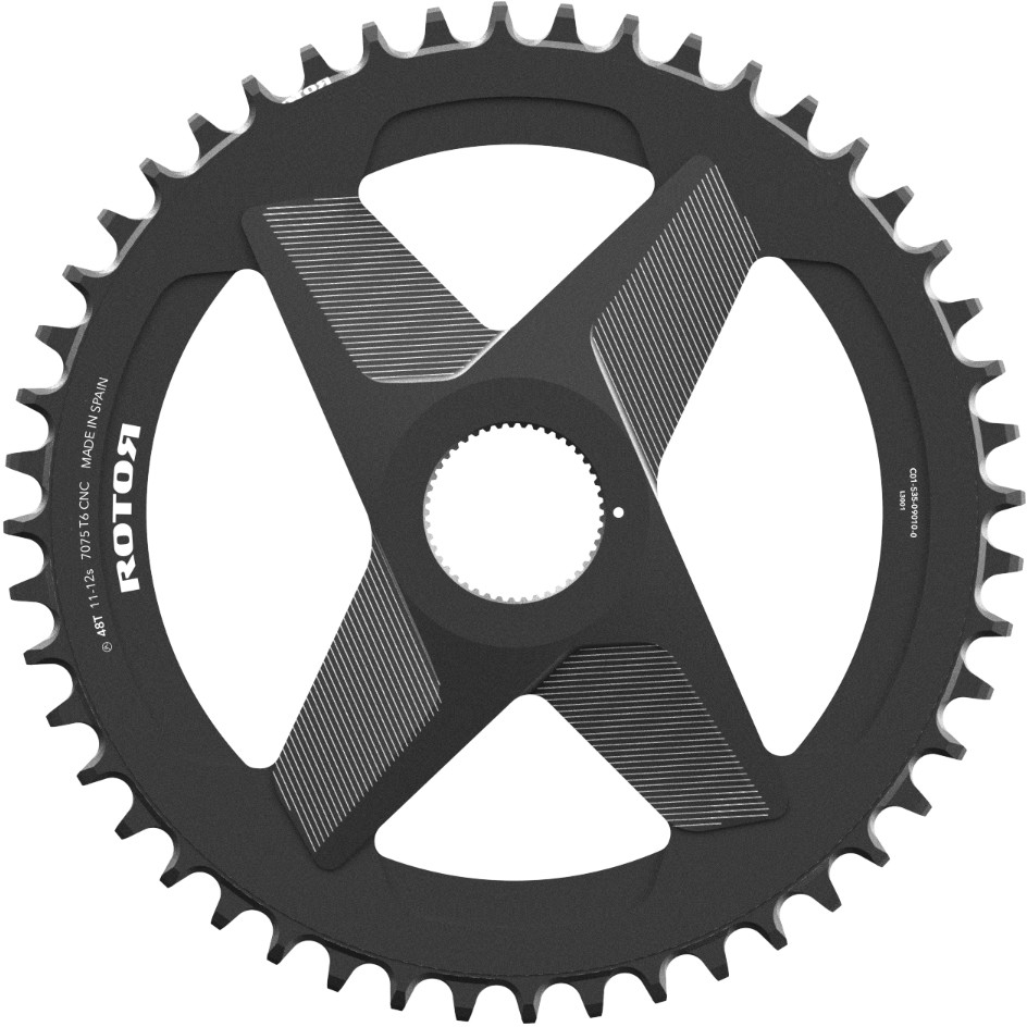 Rotor NoQ Round Ring Direct Mount Kettingblad - Universal Tooth | 12-Voudig - 38T — Rotor