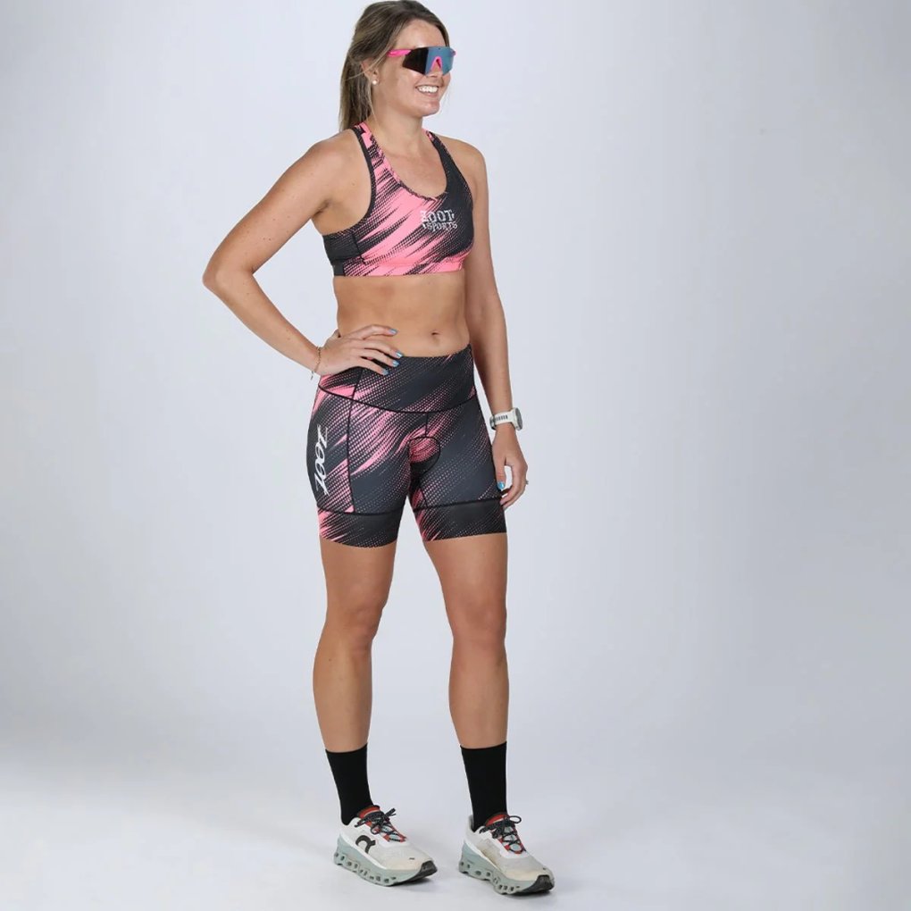 Short De Triathlon ZOOT Pour Femme - Taille XS - Noir/Rouge/Bleu - Neuf Avec étiquettes (échantillon)
